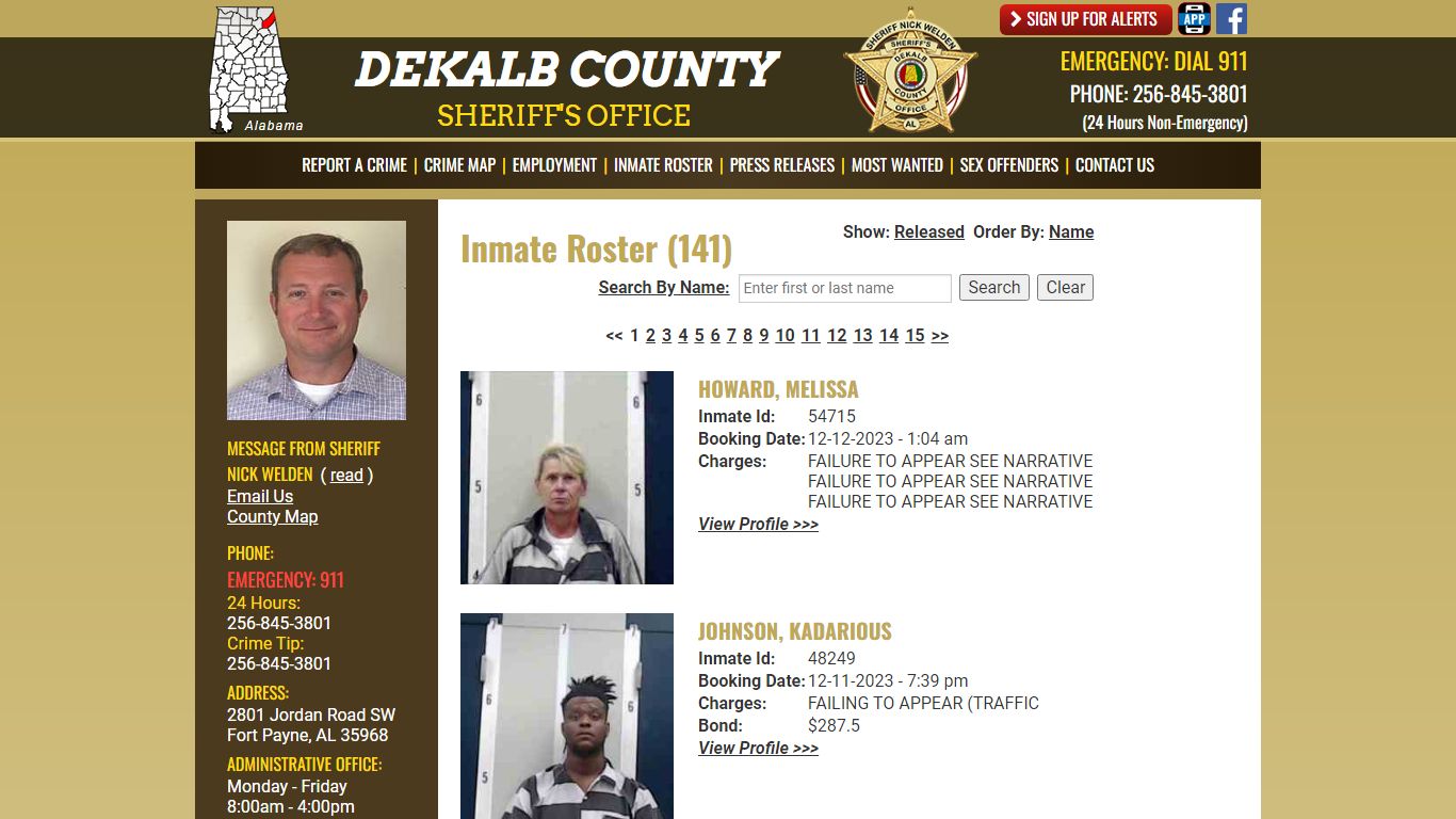 Inmate Roster - Current Inmates Booking Date Descending - DeKalb County ...