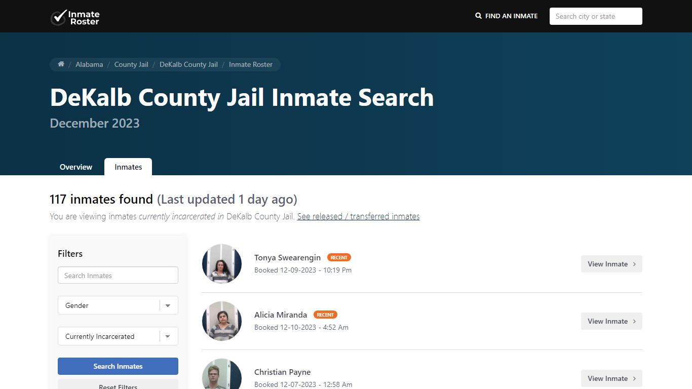 DeKalb County Jail Inmate Search - InmateRoster