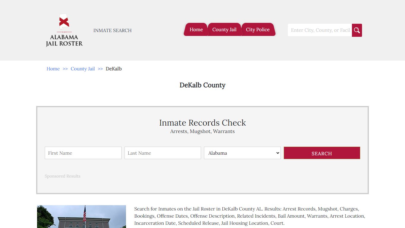 DeKalb County | Alabama Jail Inmate Search