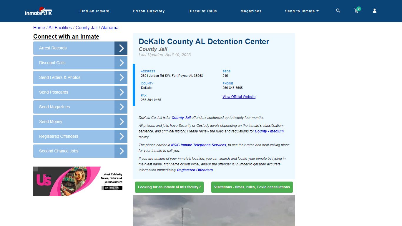 DeKalb County AL Detention Center - Inmate Locator - Fort Payne, AL